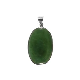 Silberanhänger mit Jade Oval Grün