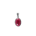Silberanhänger mit Rhodolith Granat Oval – Einzelstück aus 925 Silber – Saphir & Smaragd Silberanhänger mit Rhodolith Granat Oval