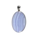 Anhänger mit Chalcedon Oval Blau