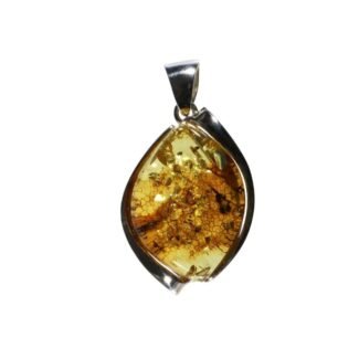 Anhänger mit Bernstein Marquise