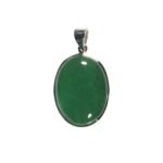 Silberanhänger Aventurin Oval Grün – Edelsteinschmuck aus 925 Silber – Saphir & Smaragd Silberanhänger Aventurin Oval Grün