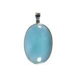 Silberanhänger Aquamarin Oval – Edelsteinschmuck aus 925 Silber – Saphir & Smaragd Silberanhänger Aquamarin Oval