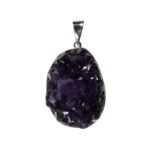 Silberanhänger Amethyst Oval Cluster