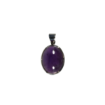 Silberanhänger Amethyst Oval – Edelsteinschmuck aus 925 Silber – Saphir & Smaragd Silberanhänger Amethyst Oval
