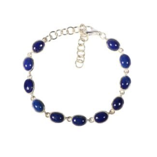 Silberarmband Lapis Lazuli oval