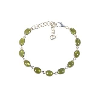 Armband mit Peridot Oval Cabochon