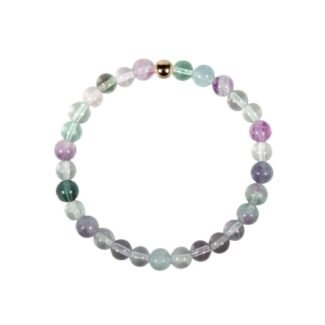 Armband mit Fluorit Rund Mehrfarbig
