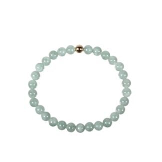 Jade Armband Rund mit 14 kt Goldperle