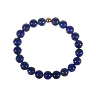 Lapislazuli Armband Rund mit 14 kt Goldperle