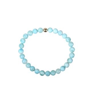 Larimar Armband Goldperle