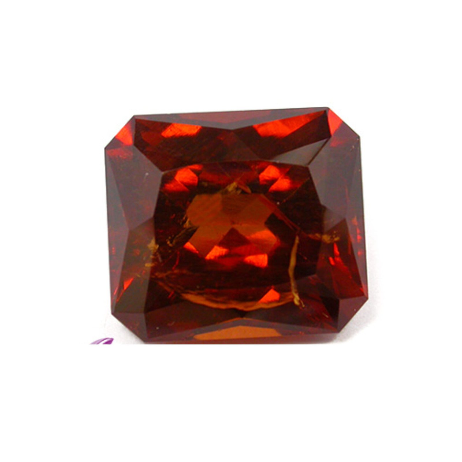 Hessonit Granat Rechteckig 24.47 Karat Braunorange