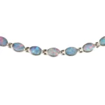 Silberarmband Edelopal (Australien) oval