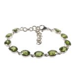 zilveren-armband-peridoot-ovaal-facet-8-x-6-mm Armband mit Peridot Oval Facettiert