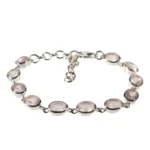 zilveren-armband-rozenkwarts-ovaal-facet-8-x-6-mm (1) Armband mit Rosenquarz Oval Facettiert