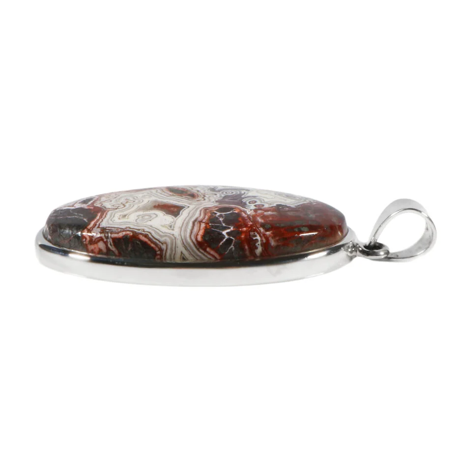 Silberanhänger Spitzenachat Oval