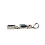 Silberanhänger mit Amethyst Aquamarin Turmalin – Facettierter Edelsteinschmuck aus 925 Silber – Saphir & Smaragd Silberanhänger mit Amethyst Aquamarin Turmalin