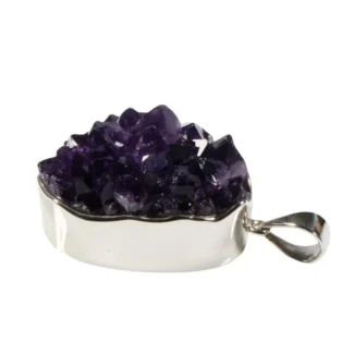 Silberanhänger Amethyst Oval Cluster