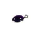Silberanhänger Amethyst Oval – Edelsteinschmuck aus 925 Silber – Saphir & Smaragd Silberanhänger Amethyst Oval