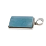 Silberanhänger Aquamarin Rechteck – Edelsteinschmuck aus 925 Silber – Saphir & Smaragd Silberanhänger Aquamarin Rechteck