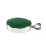 Silberanhänger Aventurin Oval Grün – Facettierter Edelsteinschmuck aus 925 Silber – Saphir & Smaragd Silberanhänger Aventurin Oval Grün – Facettierter Edelsteinschmuck aus 925 Silber