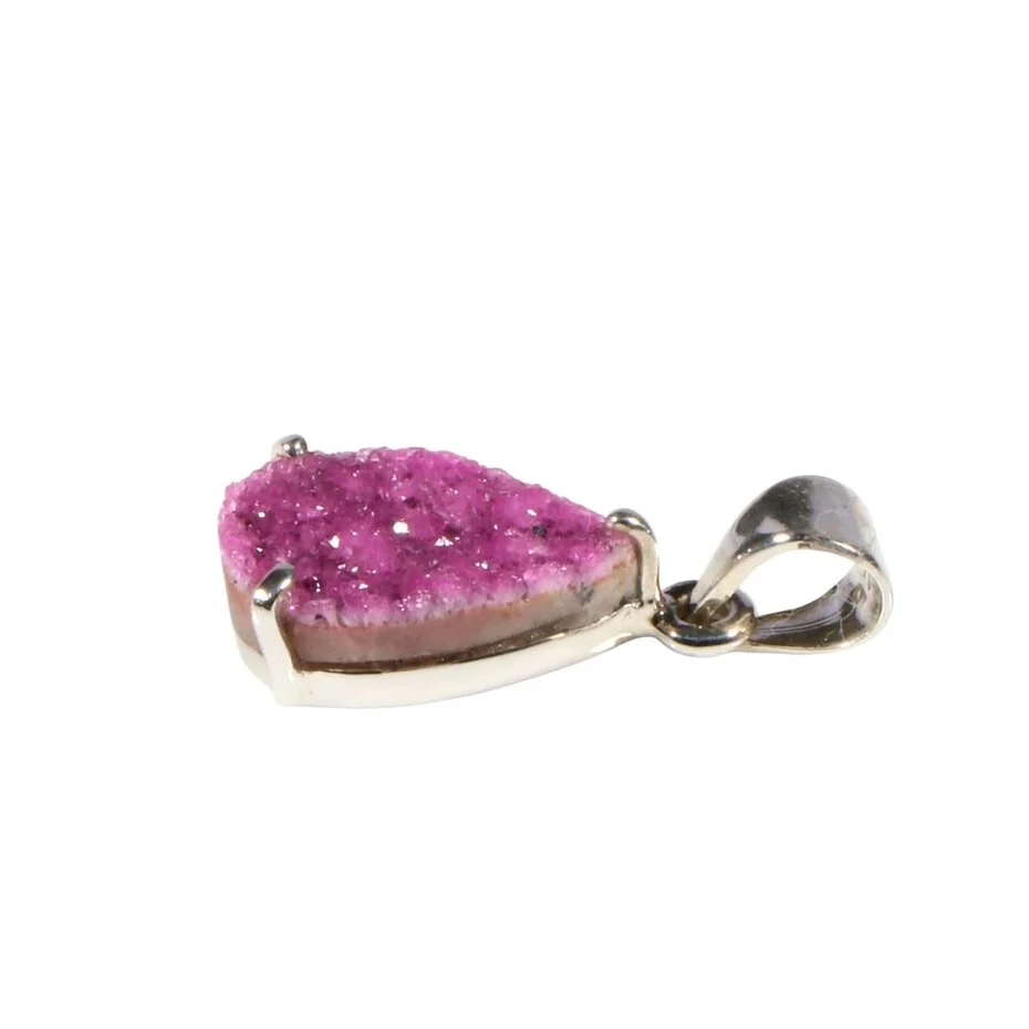 Anhänger mit Kobaltcalcit Roh Tropfen Rosa