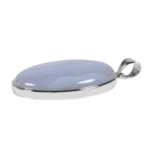 Anhänger mit Chalcedon Oval Blau