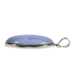 Anhänger mit Chalcedon Oval Blau – 925 Silber Edelsteinanhänger