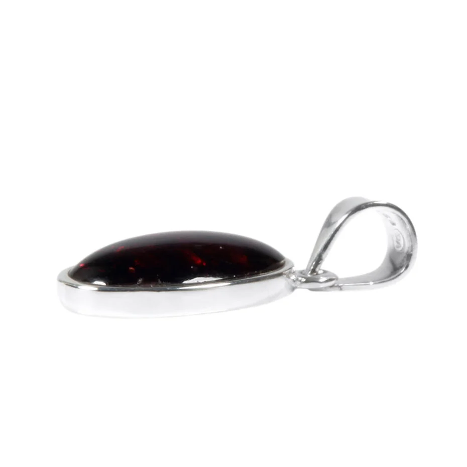 zilveren-hanger-granaat-rhodoliet-ovaal-17-x-12-cm (1) Silberanhänger mit Rhodolith Granat Oval – Einzelstück aus 925 Silber