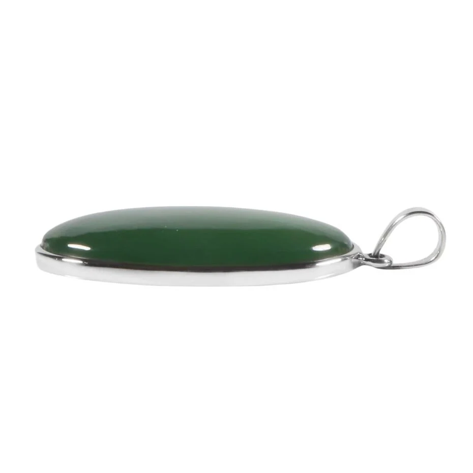 zilveren-hanger-jade-ovaal-39-x-22-cm (1) Silberanhänger mit Jade Oval Grün