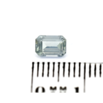 Grauer Saphir rechteck Farbe grau 0.88 Karat