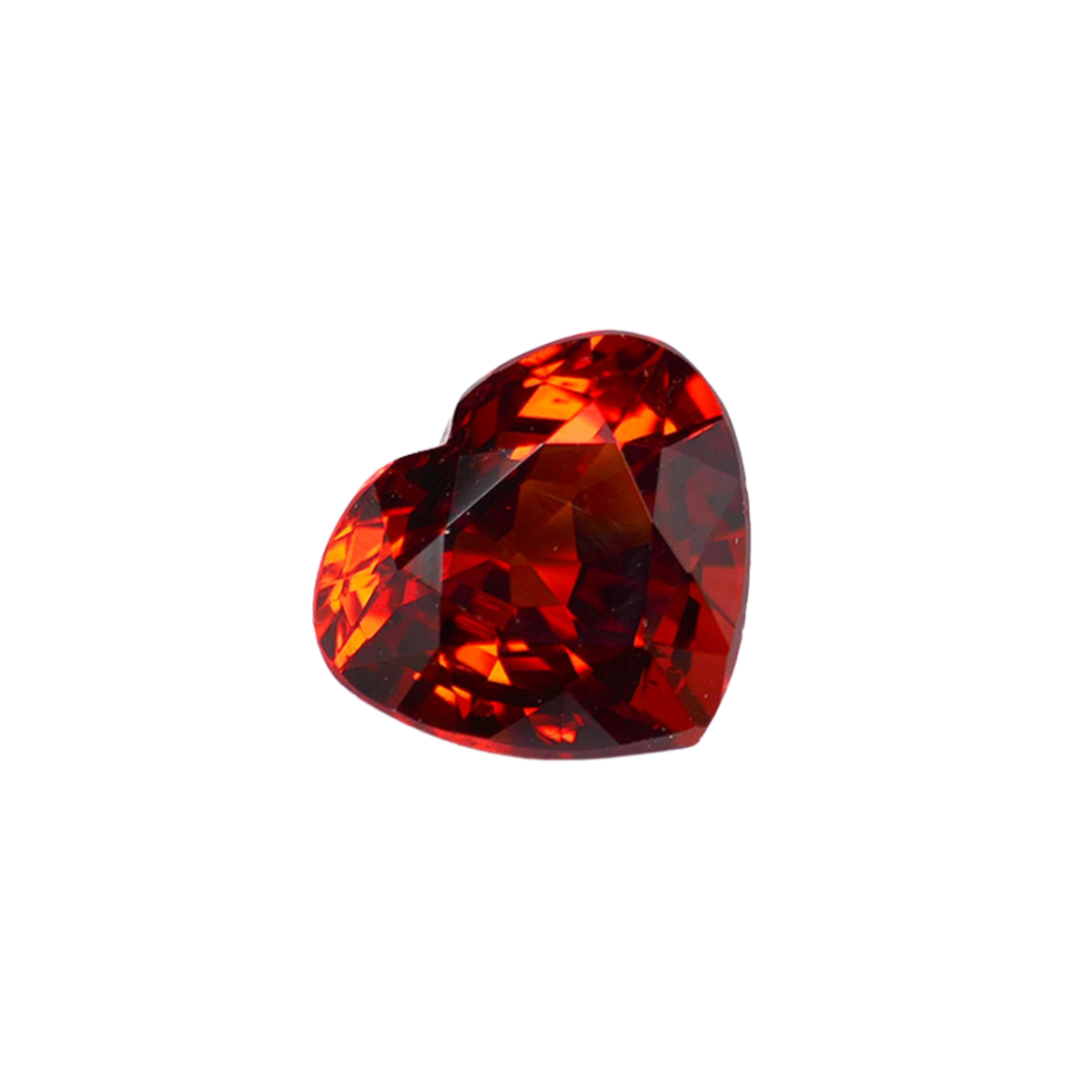 Spessartin Granat Herz Farbe rot 3.90 Karat Spessartin Granat Herz Farbe rot 3.90 Karat