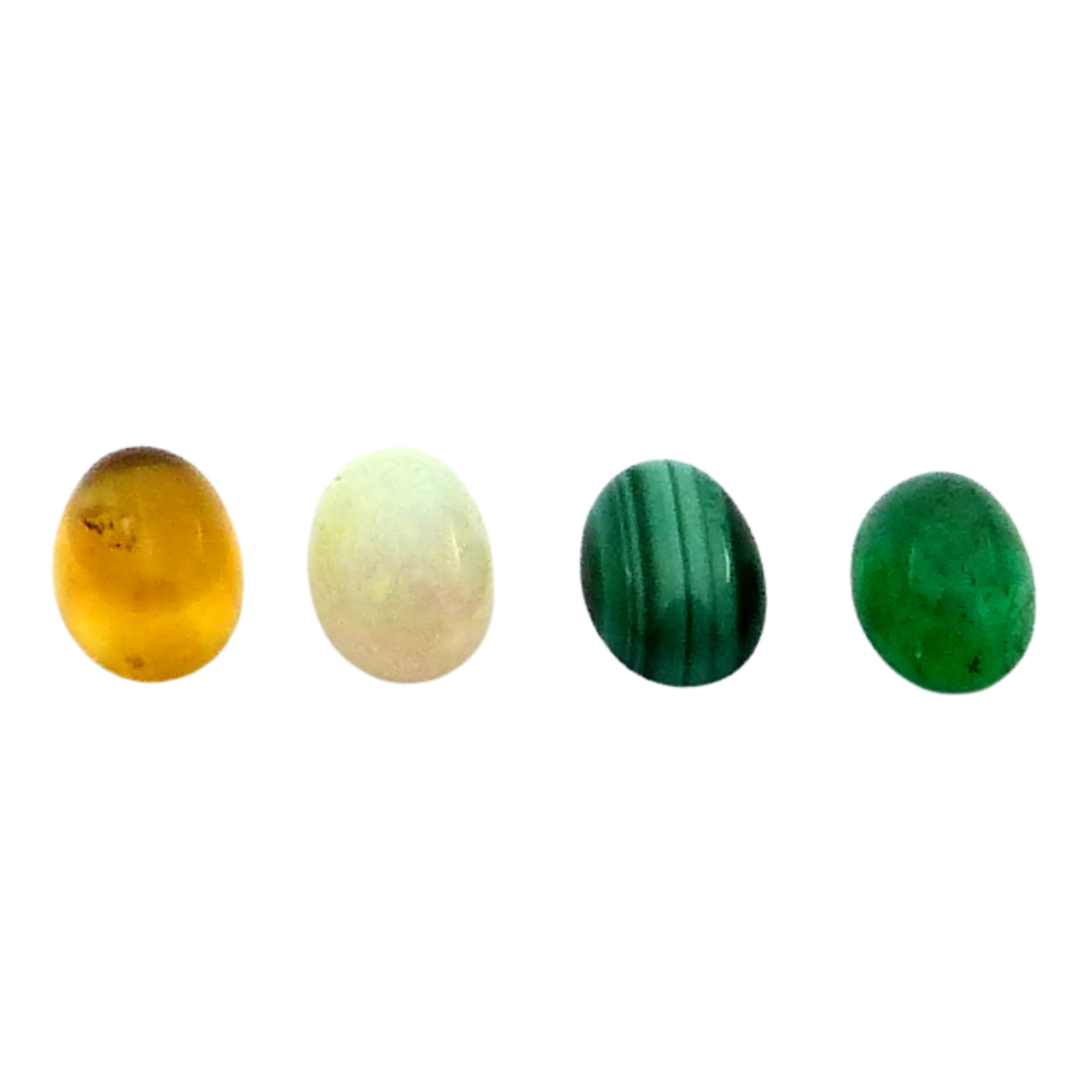 Oval Cabochon Edelstein Set Citrin Opal Malachit Smaragd