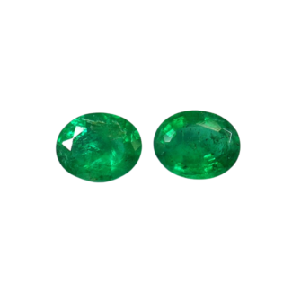 Smaragd Oval Grün Paar 0.55 Karat